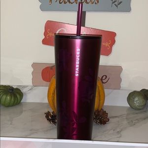{SOLD} Starbucks plum rose tumbler